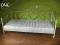 Łóżko metalowe ecru / kremowe z materacem 90/200