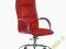 FOTEL BIUROWY Q-092 EKOSKÓRA CZERWONY POKÓJ BIURO/
