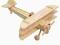 Drewniane Puzzle 3D SAMOLOT TRÓJPŁATOWIEC 2