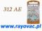 Baterie słuchowe RAYOVAC EXTRA 312 (PR41) -30 szt.