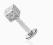 Piercing kolczyki do brody/wargi mini kość