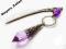 Japońska szpilka igła do koka - Fioletowy kryształ