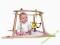 CHODZIK STOJAK PLAC ZABAW HESS DREWNIANY 3 W 1