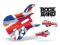 ROCKBAND STRATOCASTER GUITAR NAKLEJKA UnionJack UK