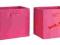 materiałowe szuflady kostki 2 sztuki pink