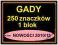 GADY - zestaw 250 znaczków i 1 blok NOWOŚCI *17n