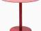 Circle Stolik Czerwony Szkło Stal  50 cm