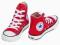 CONVERSE DŁUGIE/WYSOKIE CZERWONE 25, WKŁADKA 15,5