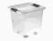 OKT Pojemnik Crystal-box 30L transparentny z kółka