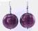 Kolczyki fioletowe szkło weneckie HandMade