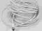 Kabel antenowy wtyk F/wtyk F, 75 Ohm, biały, 10 m