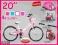 Polski ROWEREK 20 Dla DZIEWCZYNKI Rower +KASK+inne