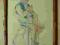 Obraz_PORTRET CHŁOPCA Sygn. akwarela Antyk 1932 r