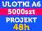 PROMO - Ulotki a6 5000 szt. Projekt DARMOWY @ 48 h
