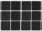Podkładki do mebli z pianki 25x25 MM CZARNE 18 szt