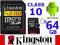 KINGSTON KARTA PAMIECI 64GB MICRO SD class 10 UHS