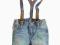 H&amp;M jeansowe SZORTY z szelkami NOWE 74