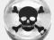 Plug 10 mm z PMMA - Skull &amp; Crossbones