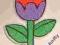 64) TULIPAN APLIKACJE NASZYWKA TERMO HAFT