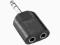 Wtyczka jack 6,3mm stereo - 2 x gniazdo 6,3mm