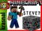 ## MINECRAFT Ruchoma Figurka STEVE + AKCESORIA 8cm