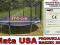 TRAMPOLINA Z SIATKĄ 374CM+DRABINKA+MATA U.S.A 2014