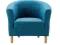 STYLOWY FOTEL MATERIAŁOWY DO SALONU FABRIC TEAL