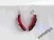 KOLCZYKI CZARNO-CZERWONE ELEGANCKIE ORYGINALNE