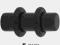 Plug czarny 5 mm z PMMA