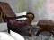 21 fotel i pufa LAZY CHAIR  chesterfield antyki24