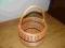 Koszyk z wikliny na zakupy OKRĄGŁY KOSZ NA PREZENT