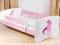 Łóżko dla dzieci,komplet z materacem 180/80 róż