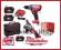 Milwaukee M18CPD403X+M18CAG125+nasadki bity 3x aku