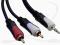 Kabel Mini Jack/2xRCA audio 1,8m Cabletech Basic