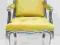 Regency Krzesło z Podłokietnikami Żółte 78124