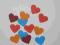 scrapki: serduszka 250 sztuk, wielkość 1,5 cm