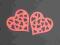 scrapki: ażurowe serca 25 sztuk, wielkość 5 cm