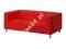 Sofa dwuosobowa KLIPAN, czerwona