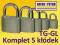 Kłódki komplet 5 kłódek kłódka TG-GL MOCNE SOLIDNE