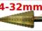 WIERTŁO SCHODKOWE 4-32 mm STOŻKOWE DO METALU