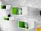 REGAŁ CLUB 4 P WHITE &amp; GREEN  GALERIA DESIGN