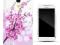 Moozy różowy kwiat wiśni TPU etui -Samsung S4 MINI