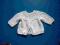 Biały sweterek pelerynka chrzest 3-6 mscy :-)