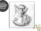SREBRNY OBRAZEK CHRZEST ŚW ANIOŁ STRÓŻ    *GRAWER*