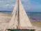 Duży drewniany model jachtu - wys. 85cm!
