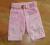 Różowe spodenki z paskiem r.140