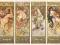 Alfons Mucha Secesja 4 SEASONS - plakat 91,5x61 cm