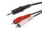 Kabel JACK 3,5mm - 2 RCA 20cm Chinch - Mały Jack