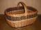DUŻY WIKLINOWY KOSZ NA ZAKUPY-GRZYBY-PIKNIK