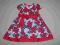 Sukienka wizytowa bawełniana kwiaty roz 86 C